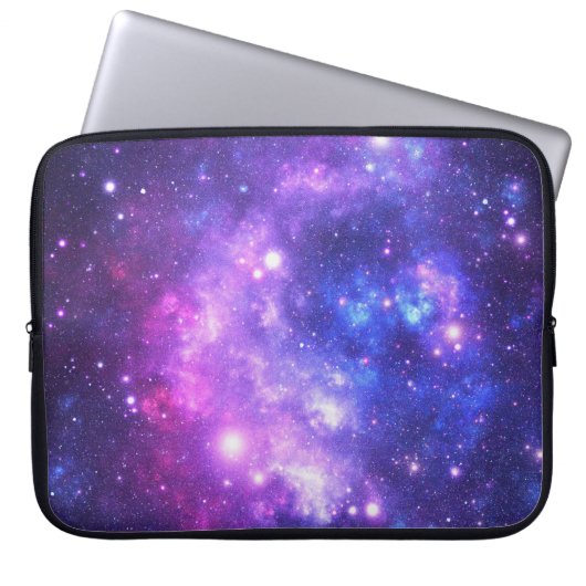 Galaxie-Kosmos-Musterscrapbooking Laptopschutzhülle (Vorderseite)