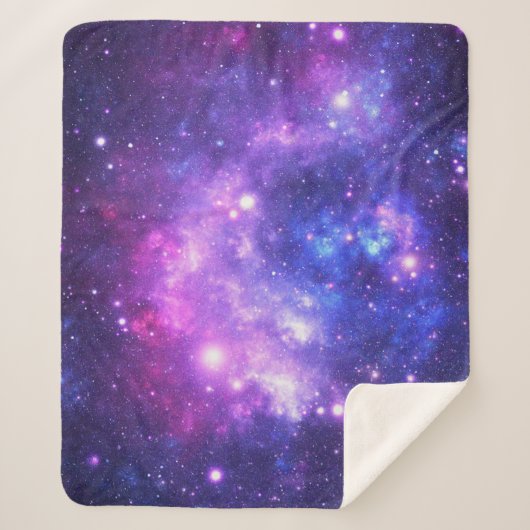 Galaxie-Kosmos-Musterscrapbooking Sherpadecke (Vorderseite)