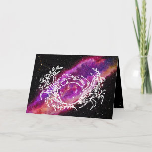 Galaxie Krebs Sternbild Tierkreiszeichen Geburtsta Karte