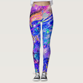 Galaxie Leggings, Weltraum, Sterne, Saturn, Leggin Leggings