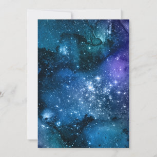 Galaxie-Liebhaber Sternenklarer Raum Blauer Himmel Einladung