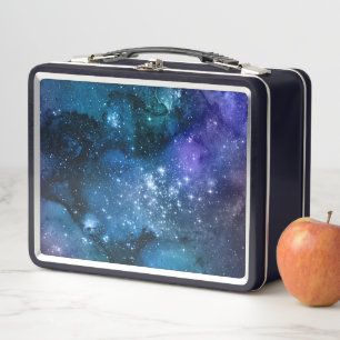 Galaxie-Liebhaber Sternenklarer Raum Blauer Himmel Metall Brotdose