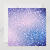 Galaxie Lila FunkelPARTY EINLADUNG (Rückseite)