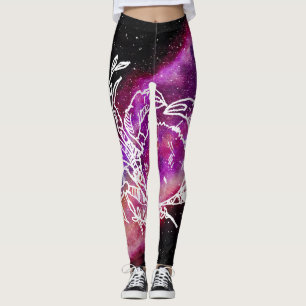 Galaxie Lila Krebs Sternbild Tierkreiszeichen Leggings