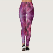 Galaxie Lila und Rot Wasserfarbe Leggings (Rückseite)