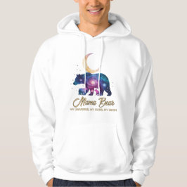 Galaxie Mama Bär & Kleinen Mond Silhouette Hoodie