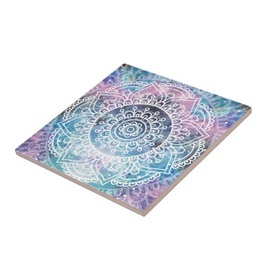 Galaxie-Mandala Fliese (Seite)