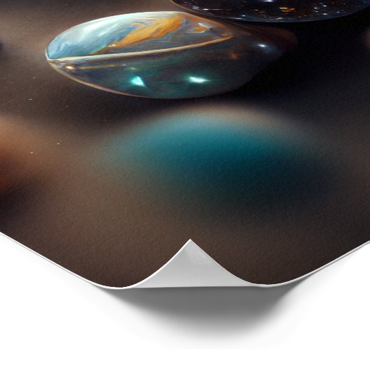 Galaxie-Marmor-Poster Poster (Ecke)