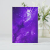 Galaxie mit Sternen im Weltraum Dankeskarte (Stehend Vorderseite)