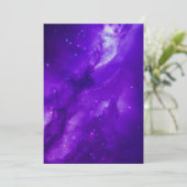 Galaxie mit Sternen im Weltraum Einladung (Stehend Vorderseite)