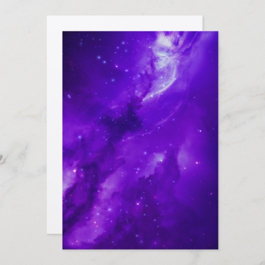 Galaxie mit Sternen im Weltraum Einladung (Vorne/Hinten)