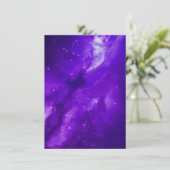 Galaxie mit Sternen im Weltraum Einladung (Stehend Vorderseite)