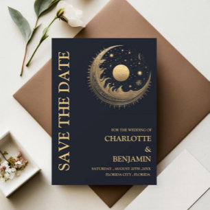 Galaxie Mond Sterne Himmelhochzeit Save The Date