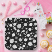 Galaxie-Mond und Sternmuster Pappteller (Party)