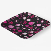 Galaxie-Mond und Sternmuster Pappteller (Gewinkelt)