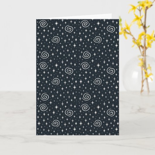 Galaxie-Muster Karte (Gelbe Blume)