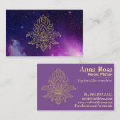 *~* Galaxie-Nebelfleck kosmisches heiliges Hamsa Visitenkarte (Vorne/Hinten)