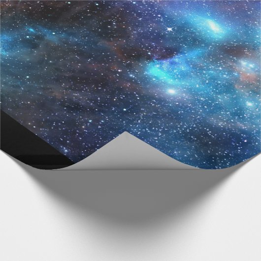 Galaxie-Packpapier 2 - mit schwarzer Grenze Geschenkpapier (Ecke)