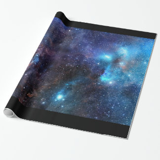Galaxie-Packpapier 2 - mit schwarzer Grenze Geschenkpapier