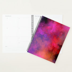 Galaxie Paint Spritzer Effekt lila orange pink Planer