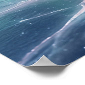Galaxie Pinguin Stern Strand Poster (Ecke)