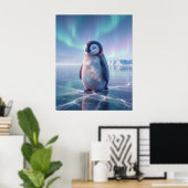 Galaxie Pinguin Stern Strand Poster (Heimbüro)