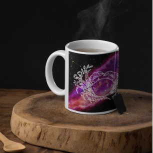 Galaxie Pink Krebs Sternbild Sternzeichen Kaffeetasse