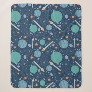Galaxie Planeten und Raketen Sherpadecke