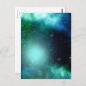 Galaxie Postkarte (Vorne/Hinten)