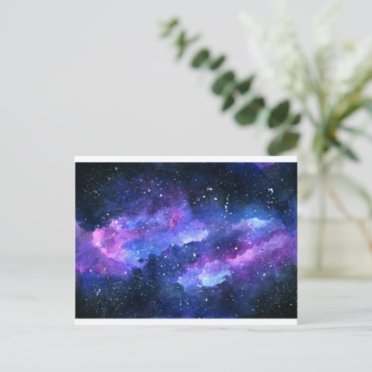 Galaxie Postkarte (Stehend Vorderseite)