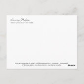 Galaxie Postkarte (Rückseite)