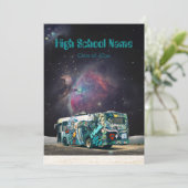 Galaxie Psychedelic Hippie van Monogram Feiertagskarte (Stehend Vorderseite)
