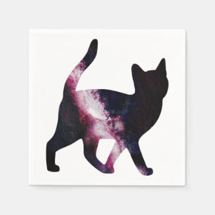Galaxie-Raum-Katze Serviette