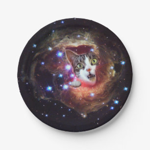 "Galaxie-Raum-Katzen" LOL lustiges Papier-Teller Pappteller
