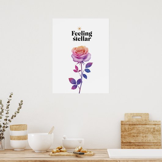 Galaxie-Rose Poster (Küche)