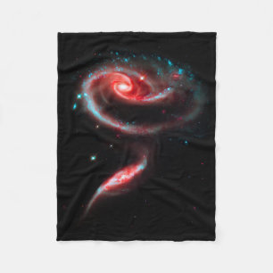Galaxie Rose Rot Fleecedecke