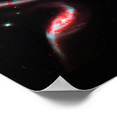 Galaxie Rose Rot Poster (Ecke)