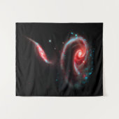 Galaxie Rose Rotes Medium Wandteppich (Vorderseite (Horizontal))