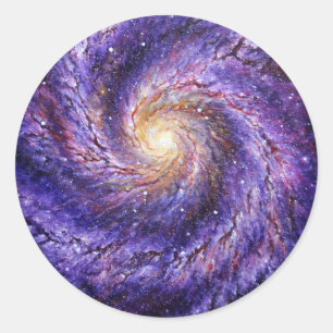 Galaxie Runder Aufkleber