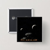 Galaxie-Scanner - Radar-Raumschiff - Sci-Fi Button (Vorne & Hinten)