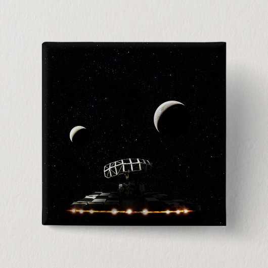 Galaxie-Scanner - Radar-Raumschiff - Sci-Fi Button (Vorderseite)