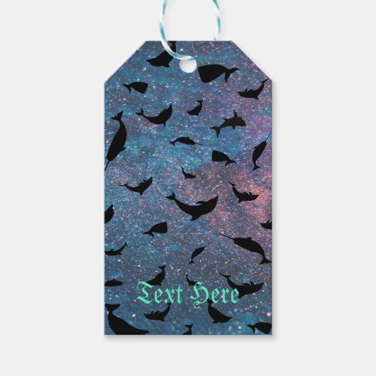 Galaxie Silhouette Geschenkanhänger (Vorderseite)