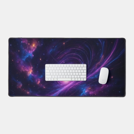 Galaxie Spacetime Kosmischer Nebel Schreibtischunterlage (Tastatur & Maus)
