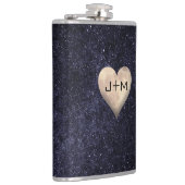 Galaxie und Mond Flachmann (Rechts)