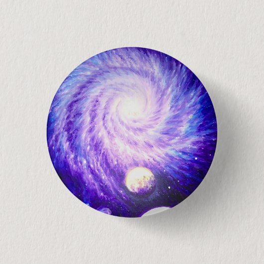 Galaxie und Planeten Button (Vorderseite)