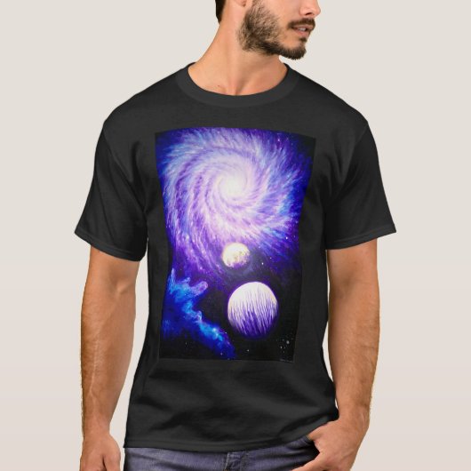 Galaxie und Planeten T-Shirt (Vorderseite)