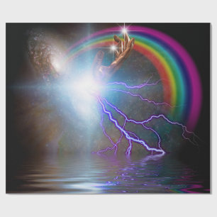 Galaxie und Regenbogen Geschenkpapier
