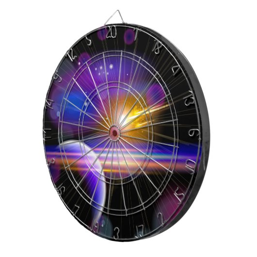 Galaxie und Sterne Dartscheibe (Vorderseite rechts)