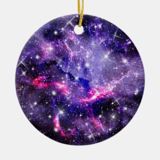 Galaxie, Universum, Sterne, Geschenkmuster für den Keramik Ornament (Vorne)