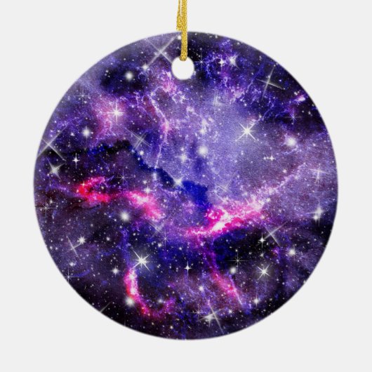 Galaxie, Universum, Sterne, Geschenkmuster für den Keramik Ornament (Hinten)